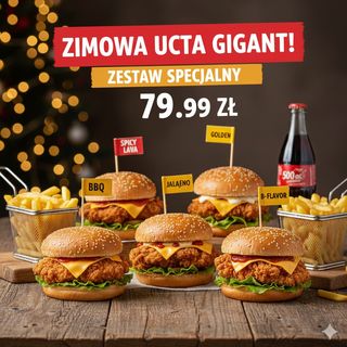 Zimowa Uczta (5 Burgerów)