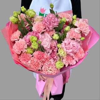 Bukiet eustoma X dianthus 