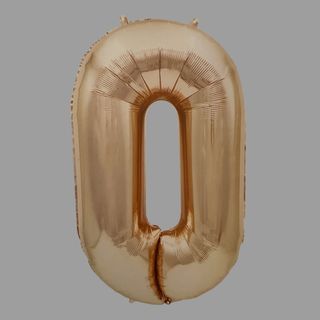 Balon z helem cyfra 0