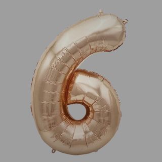 Balon z helem cyfra 6