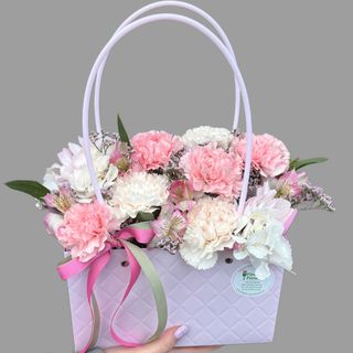 Różowa torebka kwiatów