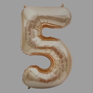 Balon z helem cyfra 5
