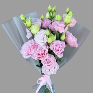 Bukiet różowej eustomy 