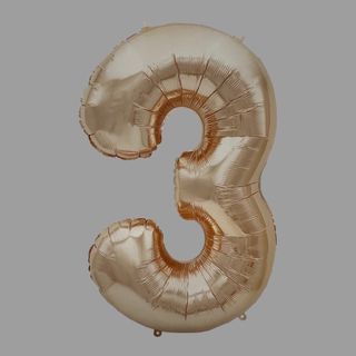 Balon z helem cyfra 3