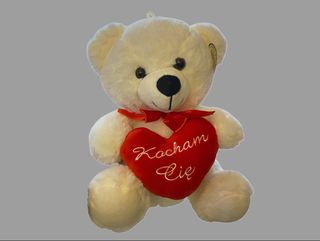 Biały miś z sercem