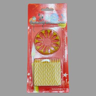 Świeczki żółte urodzinowe