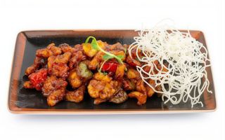 165.Chrupiące warzywa w sosie z czarnej fasoli (350g)