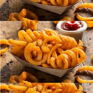 Frytki TWISTER zakręcone około 150/200 gram z dipem