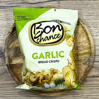 Bon Chance Chipsy Chlebowe Garlic (Czosnek) 120 g