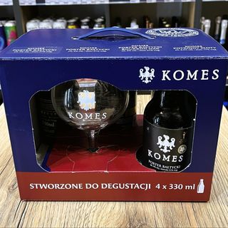Komes Zestaw Porterów BaŁtyckich 4 X But. 0,33 L + Pokal