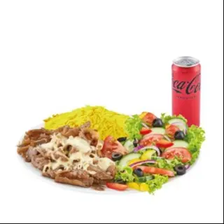 Talerz Kebab z serem Rice, Coca Cola 0,33l