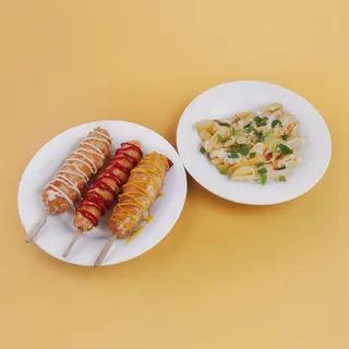 3x corn dog + dodatek