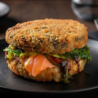 Big Komo Burger z łososiem