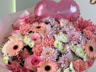 Bukiet pudrowo-różowy