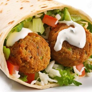 Tortilla wegetariańska mała 2 szt Falafel