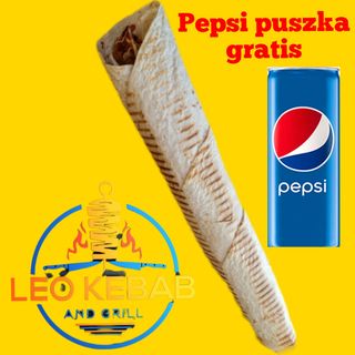 Kebab Tortilla Mega Plus Pepsi puszka gratis 330ml
