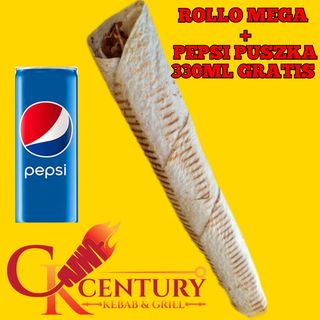 Kebab Tortilla Mega Plus Pepsi puszka gratis 330ml