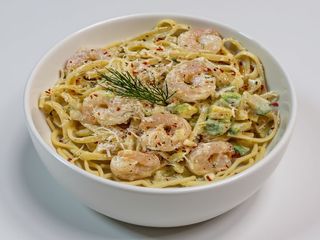 Linguine z krewetkami