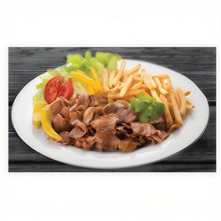 Kebab na talerzu super mega