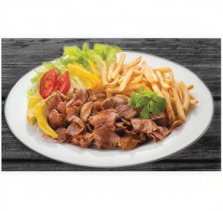 Kebab na talerzu super mega