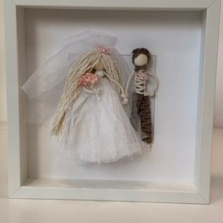 Obrazek Vesele Panny młodej  i Pana młodego 27x27 cm