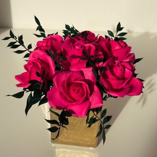 Kwiaty z mydła Fuksja