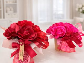 Prezent róży z mydla+świeczka ( 1 szt)