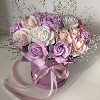 Kwiaty z mydła Lawendowe pianki