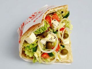 Wegetariański kebab z serem