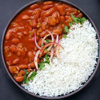 Rajma chawal (Curry z czerwonej fasoli) meal