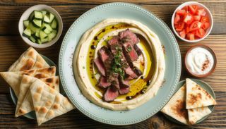 Zestaw Hummus z wołowiną