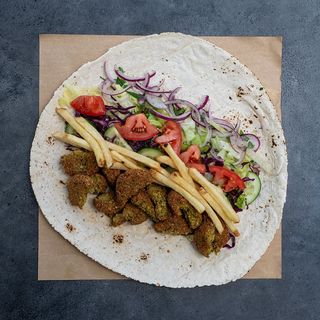 Pita falafel z frytkami