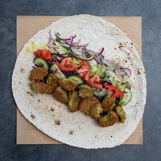 Pita powiększona falafel