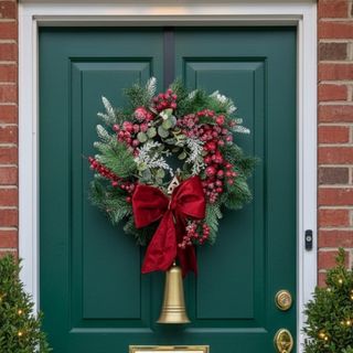 Świąteczny wieniec z dzwonem duży