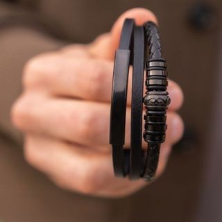 Bransoletka skórzana męska 2