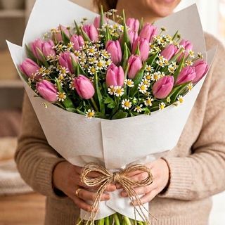 Bukiet tulipanów różowy sen