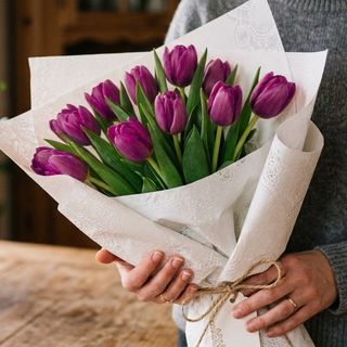 Bukiet 11 fioletowych tulipanów