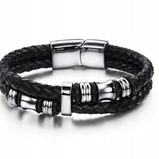 Bransoletka męska skórzana 4