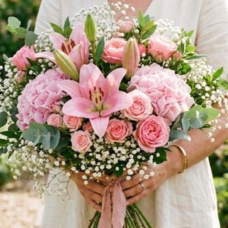 Bukiet różowa harmonia XL