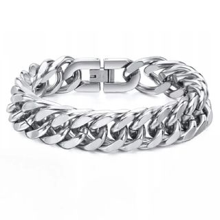 Bransoletka srebrna pancerka 15mm