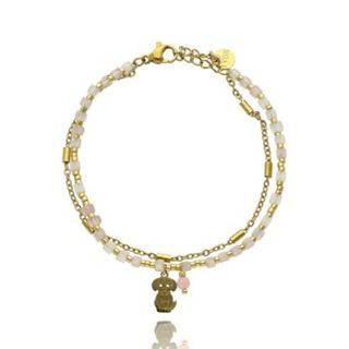 Bransoletka damska kwarc różowy