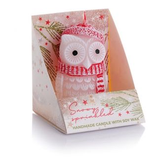 Świeca świąteczna sowa