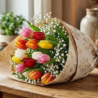 Bukiet wiosennych tulipanów