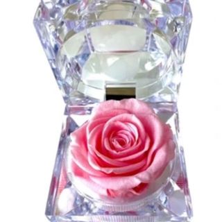 Mini wieczna róża różowa w pudełku