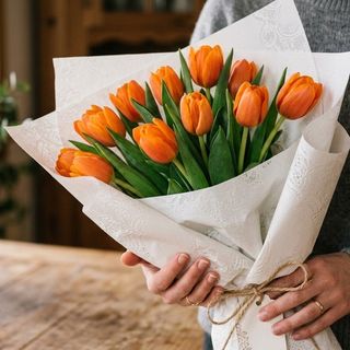 Bukiet 11 pomarańczowych tulipanów