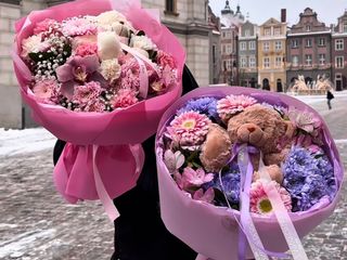 Bukiet ze słodkim misiem