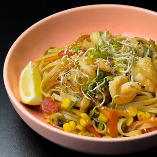 Udon z krewetkami