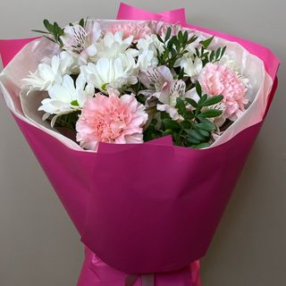 Bukiet Cudowny poranek-ozdobne opakowanie i odżywka gratis