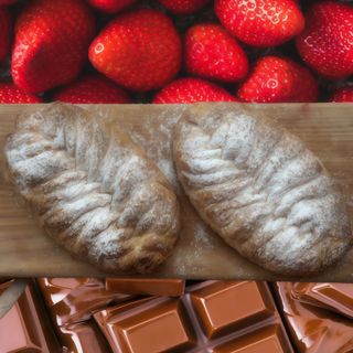 Croissant truskawka z czekoladą