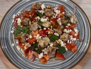 Salatka z chrupiącym baklażanem